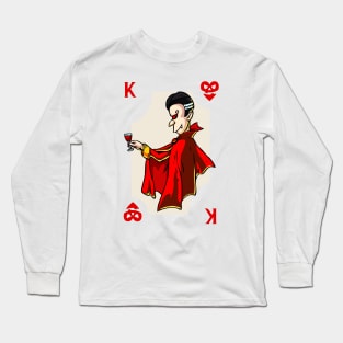 Easy Halloween Playing Card Costume: King of Hearts Long Sleeve T-Shirt